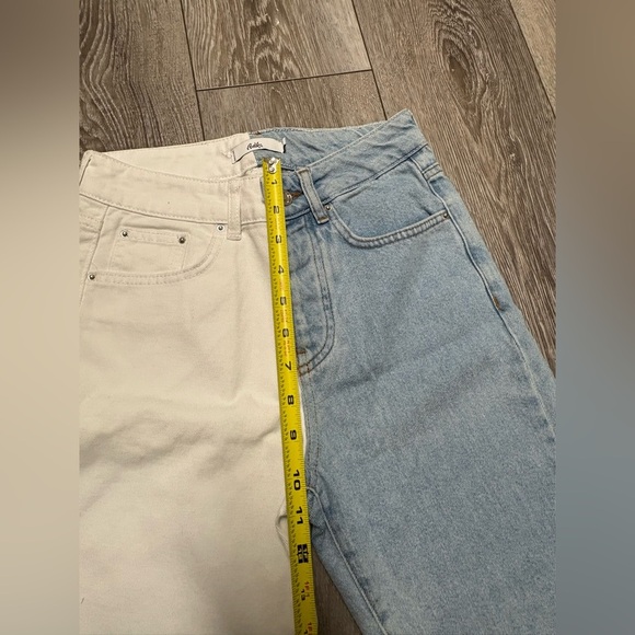 Afila Two-Tone Blue and White Women Jeans - Picture 4 of 9